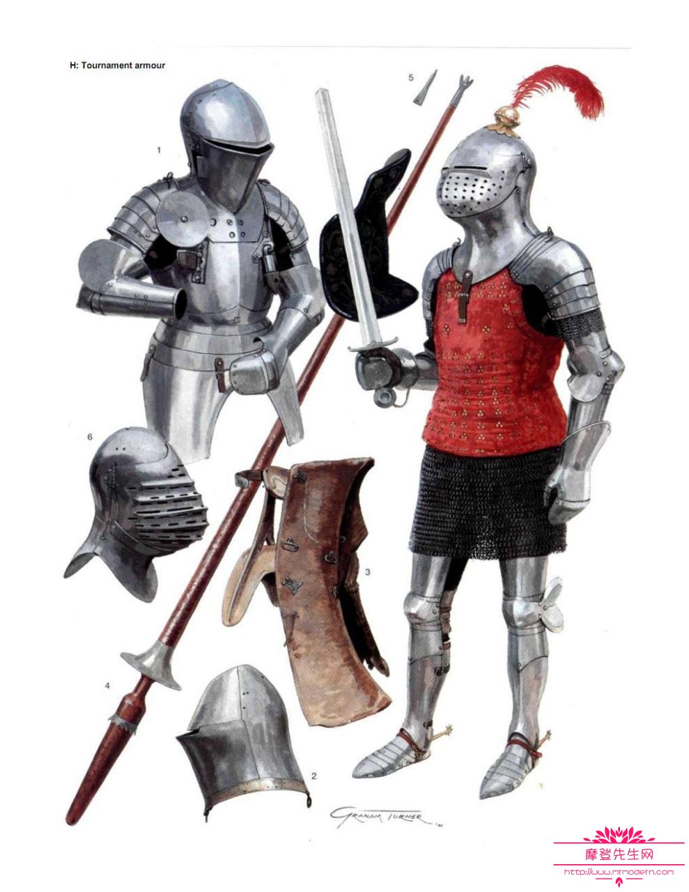 中世纪真实的盔甲设计图，中世纪的骑士精神指的是什么？